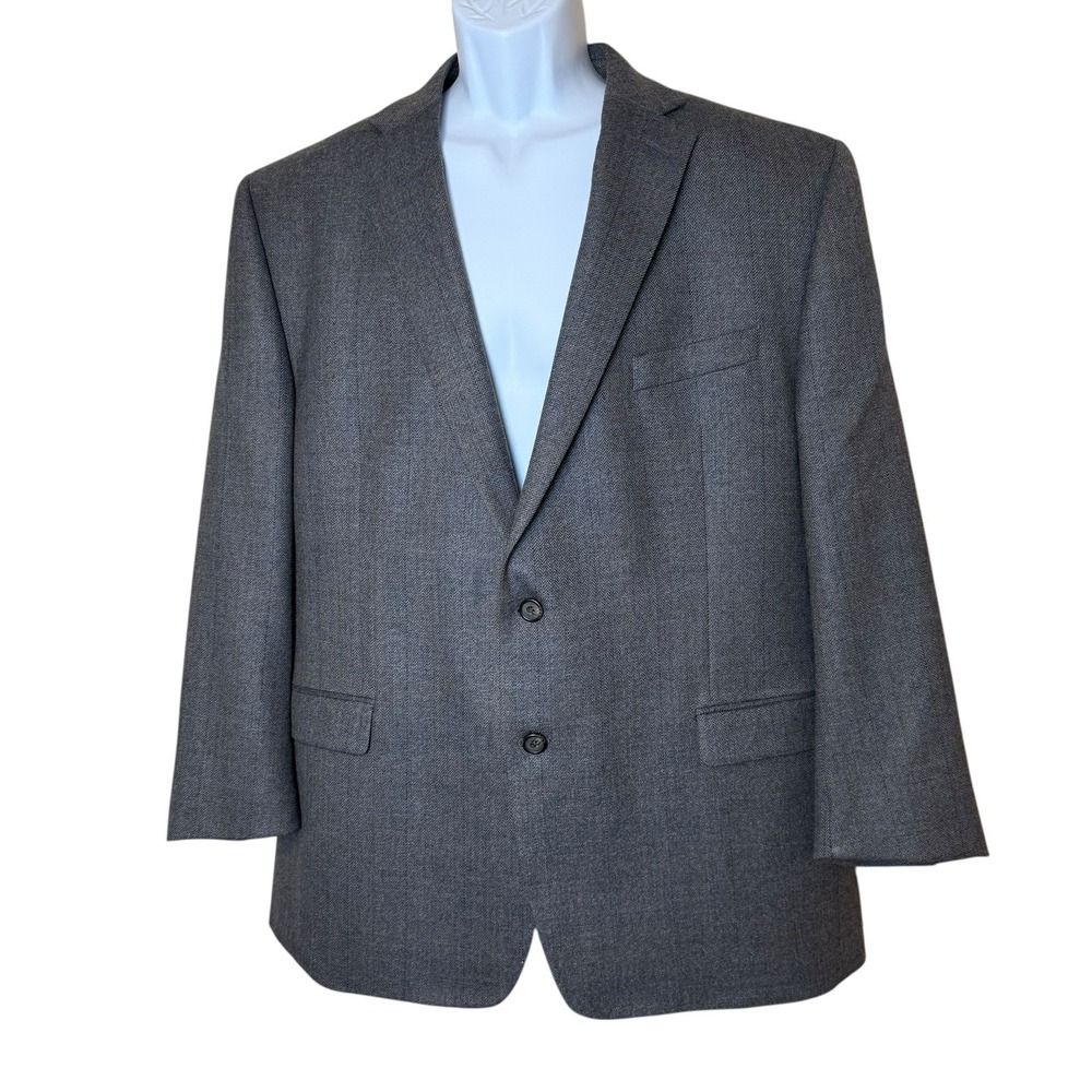 Lauren Ralph Lauren Wool Blazer Mens 46R Gray Grey Houndstooth Old Money Office